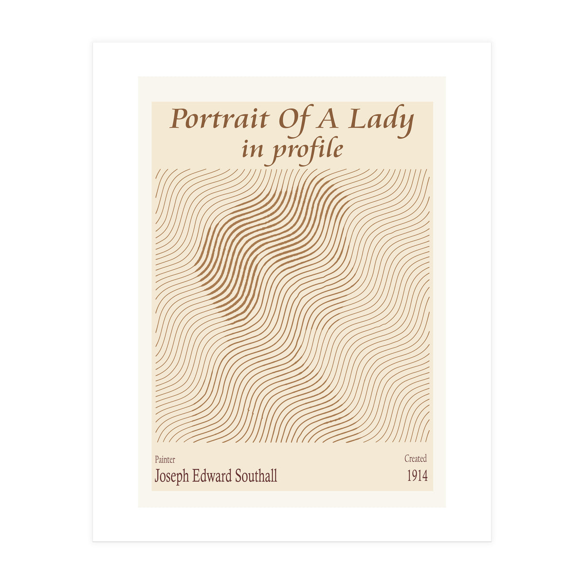 Portrait Of A Lady In Profile (1914) – Joseph Edward Southall (english, 1861 – 1944) (Print Only)