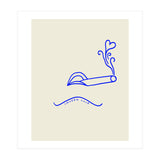 Smoked Love, Line Art Drawing Sketch, Minimalism Doodle Woman Cigarette Cigar Smoke, Eclectic Bohemian Framed (Print Only) thumbnail