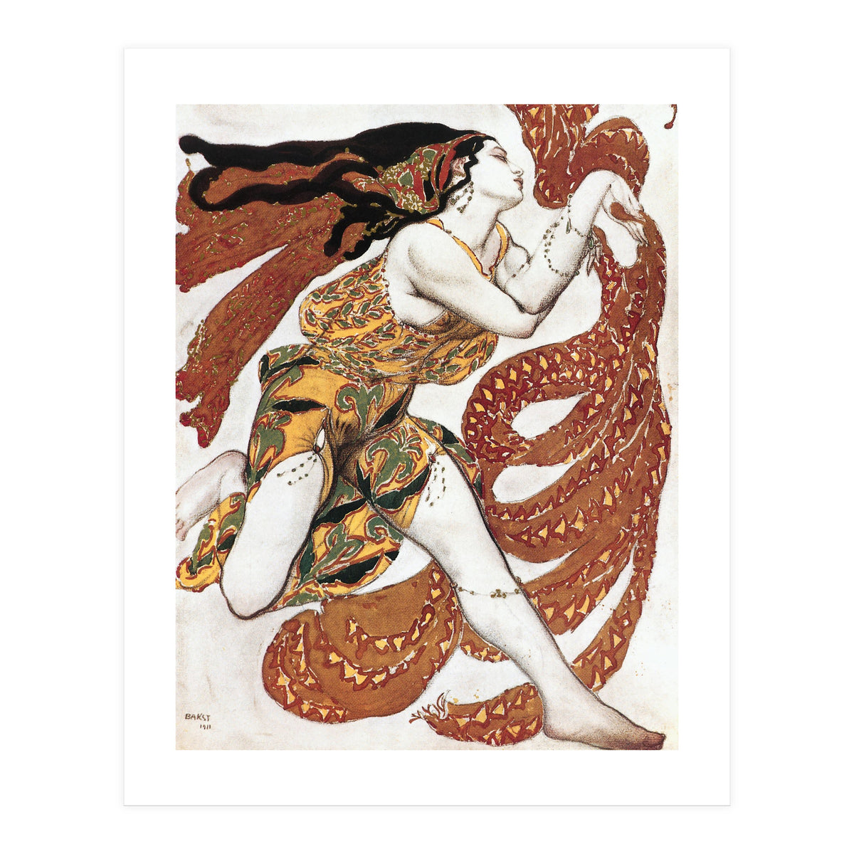 Costume sketch for a Bacchante, from the ballet &quot; Narcissus&quot. (Print Only)