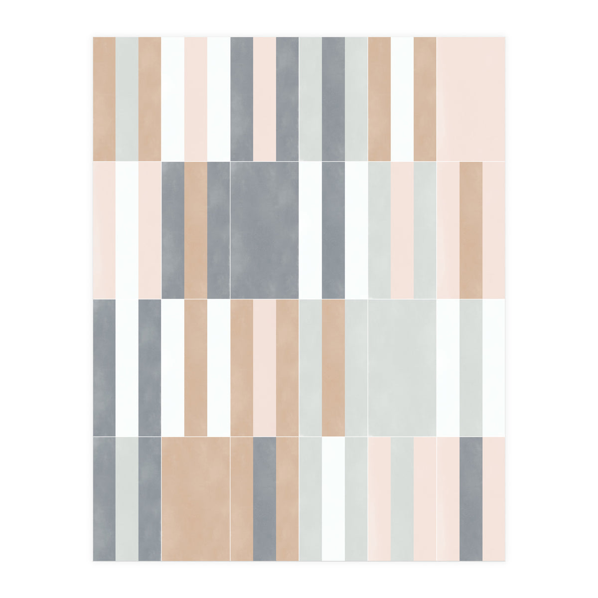 Muted Pastel Tiles 03 (Print Only)