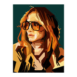 Jennifer Lopez Celebrity Art Retro Style Illustration (Print Only) thumbnail