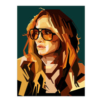 Jennifer Lopez Celebrity Art Retro Style Illustration (Print Only)