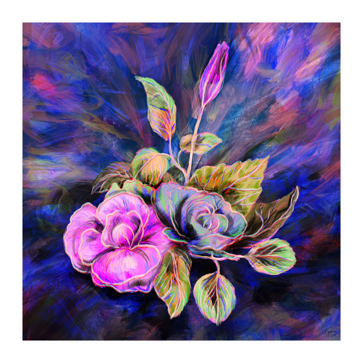 Bloom I (blue) (Print Only)