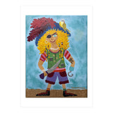 Finn, the Pirate, with Cookie, his Parrot (Print Only) thumbnail