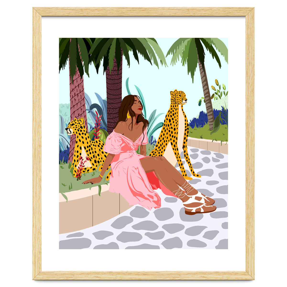 Spirit Animal, Cheetah, Leopard, Tiger Wildlife, Tropical Jungle Wild Cat Animals, Bohemian Woman Travel Garden Nature