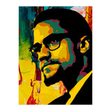 Malcolm X Colorful Abstract Art (Print Only) thumbnail