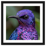Vibrant Purple Bird With Water Droplets thumbnail