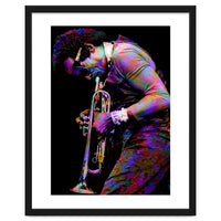 Miles Davis American Jazz Trumpeter Legend Colorful Art