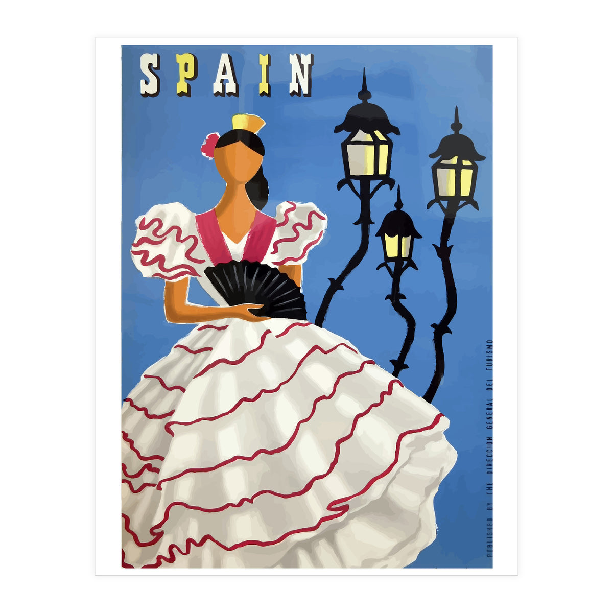Spain, A Lady in Traditional Costume (Print Only)