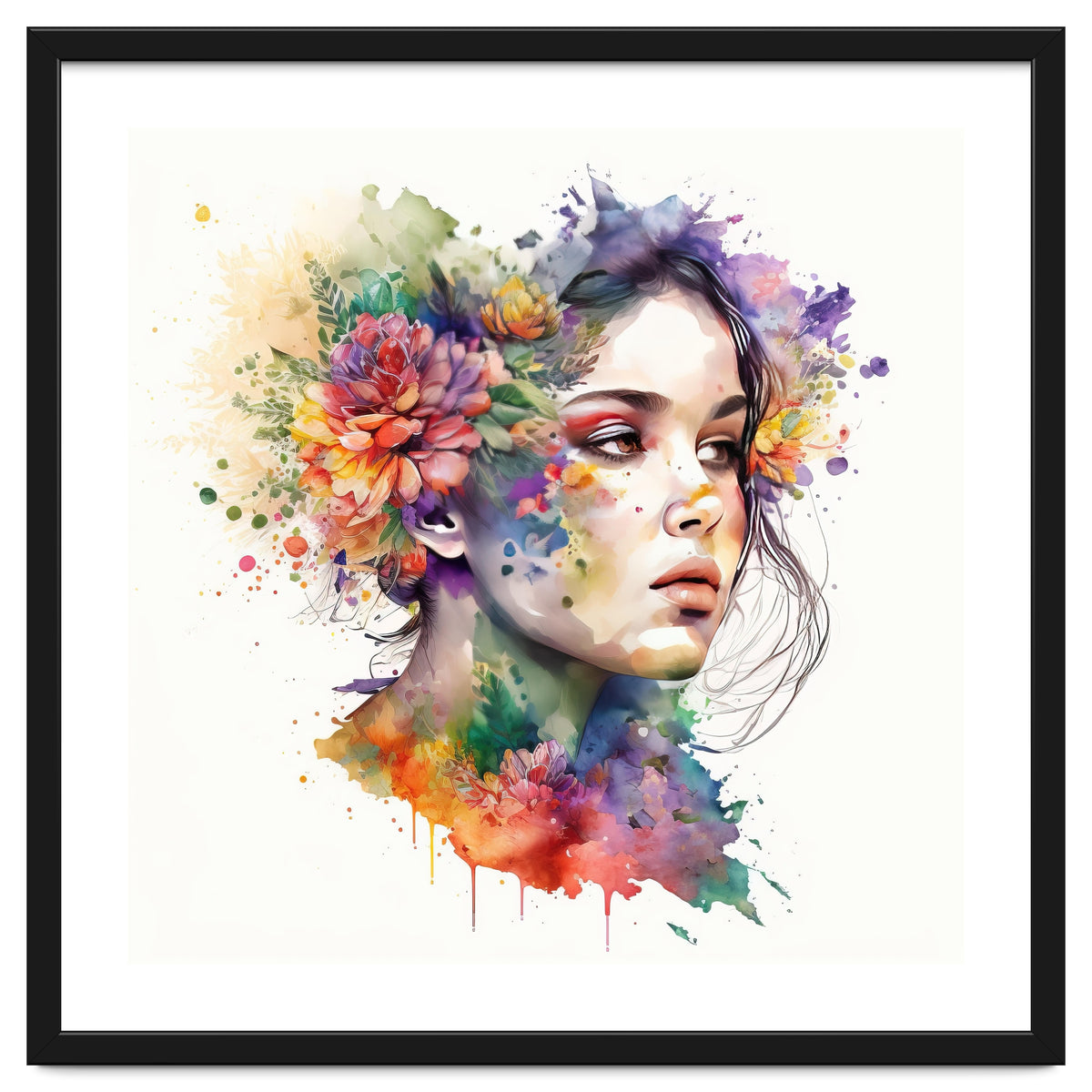 Ethereal Bloom Portrait