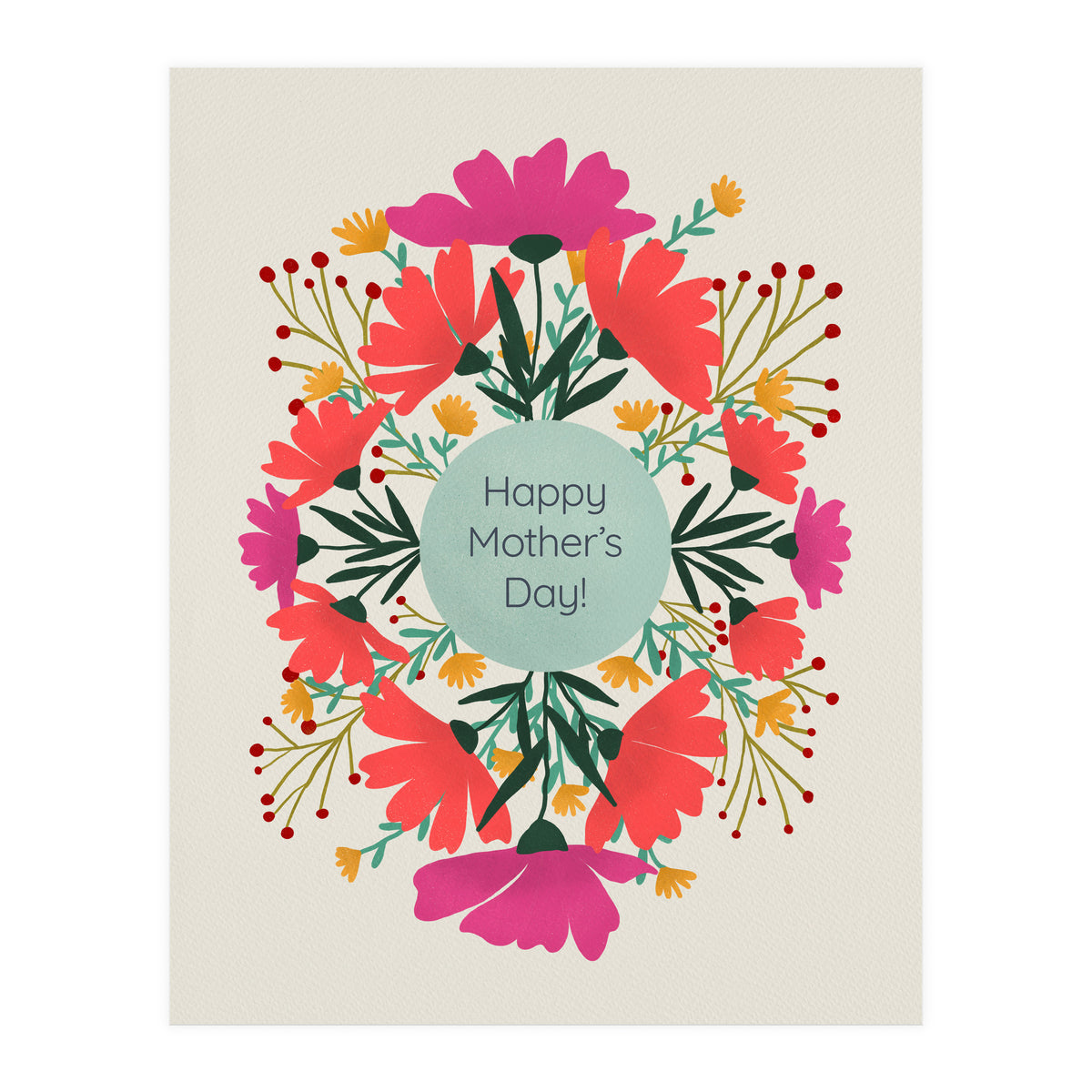 Happy mother's day floral design (Print Only)