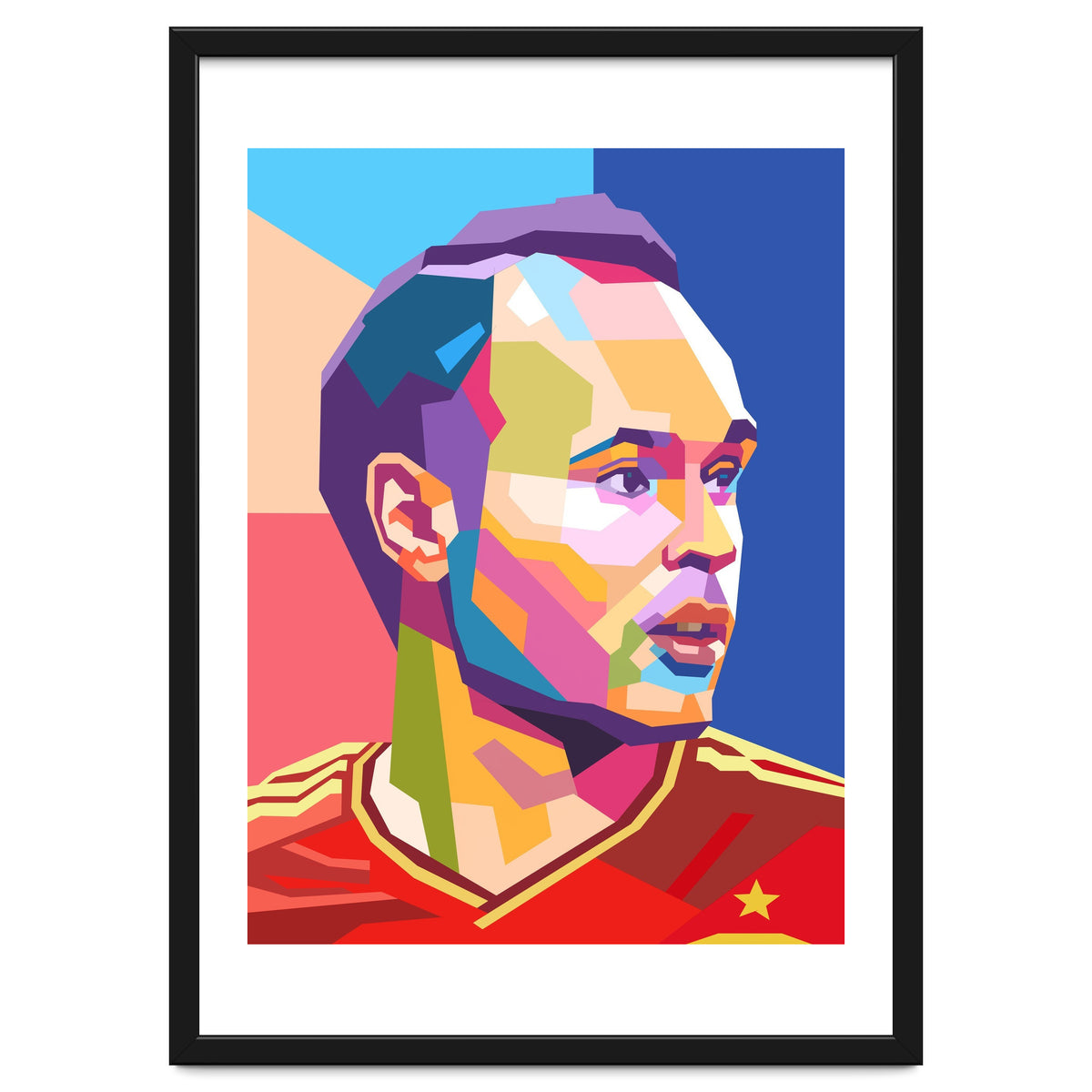 Iniesta pop art portrait