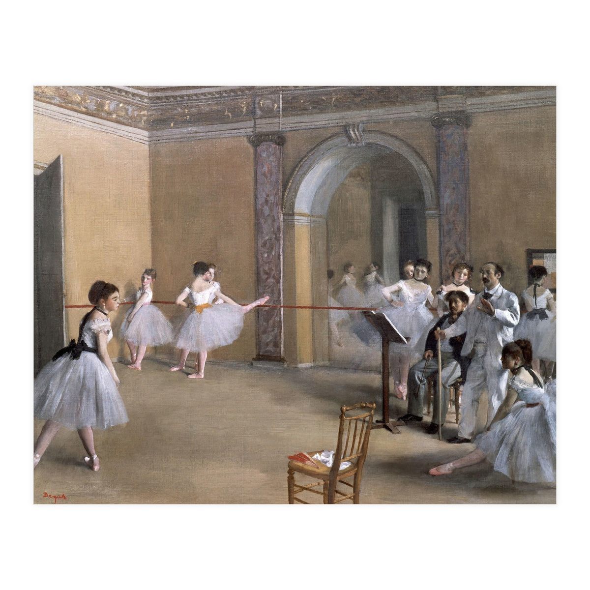 The Dance Foyer at the Opera on the rue Le Peletier, 1872 - 32x46 cm - oil on canvas. (Print Only)