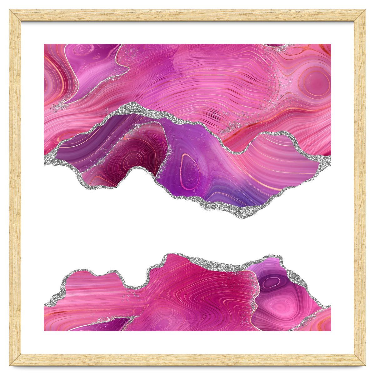 Magenta & Silver Agate Texture 07