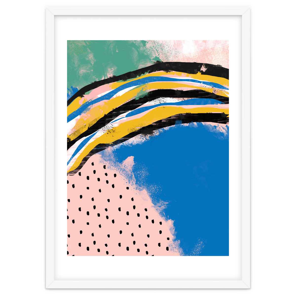 Abstract Pink Blue Dreamy Painting