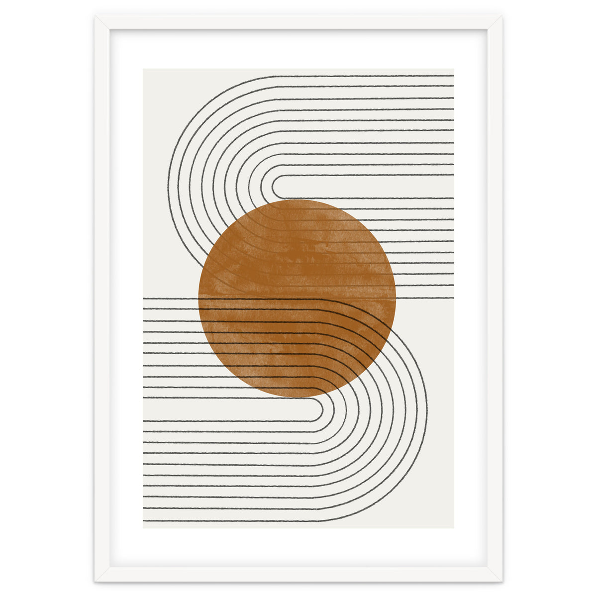 BROWN MINIMALIST MOON