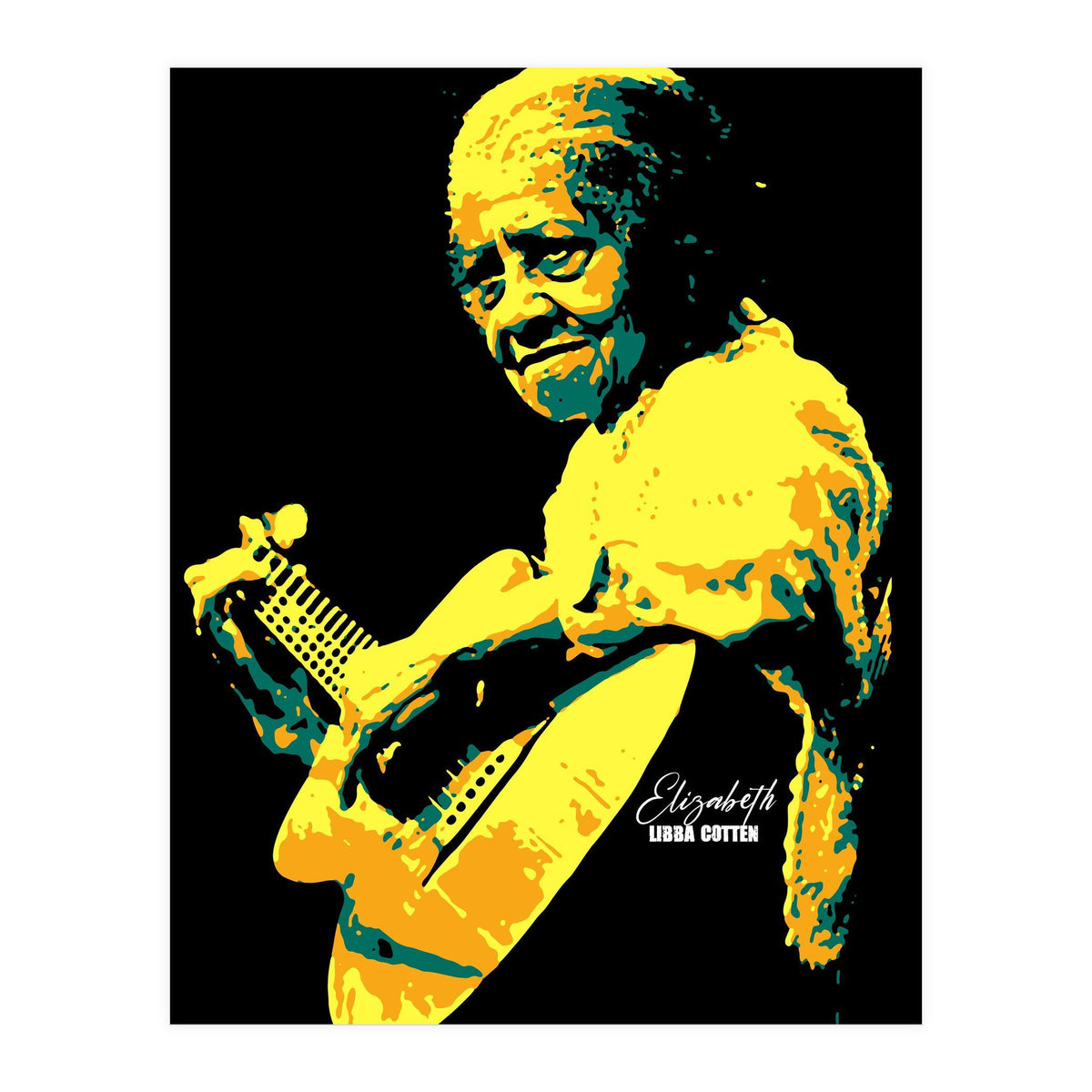 Elizabeth Cotten American Folk and Blues Musician Legend (Print Only)