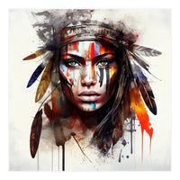 Powerful American Native Woman #7 (Print Only)