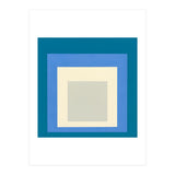 JOSEF ALBERS - HOMAGE TO THE SQUARE: BLUE WHITE GREY (Print Only) thumbnail