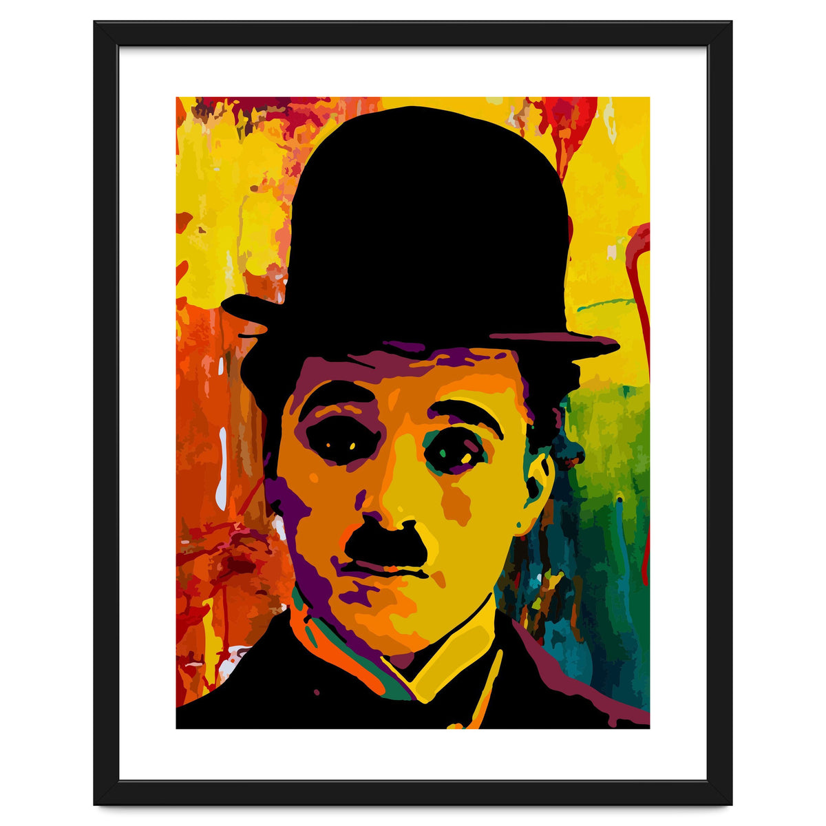 Charlie Chaplin Colorful Abstract Art