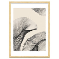 Black And White Flowing Lines Organic Shapes