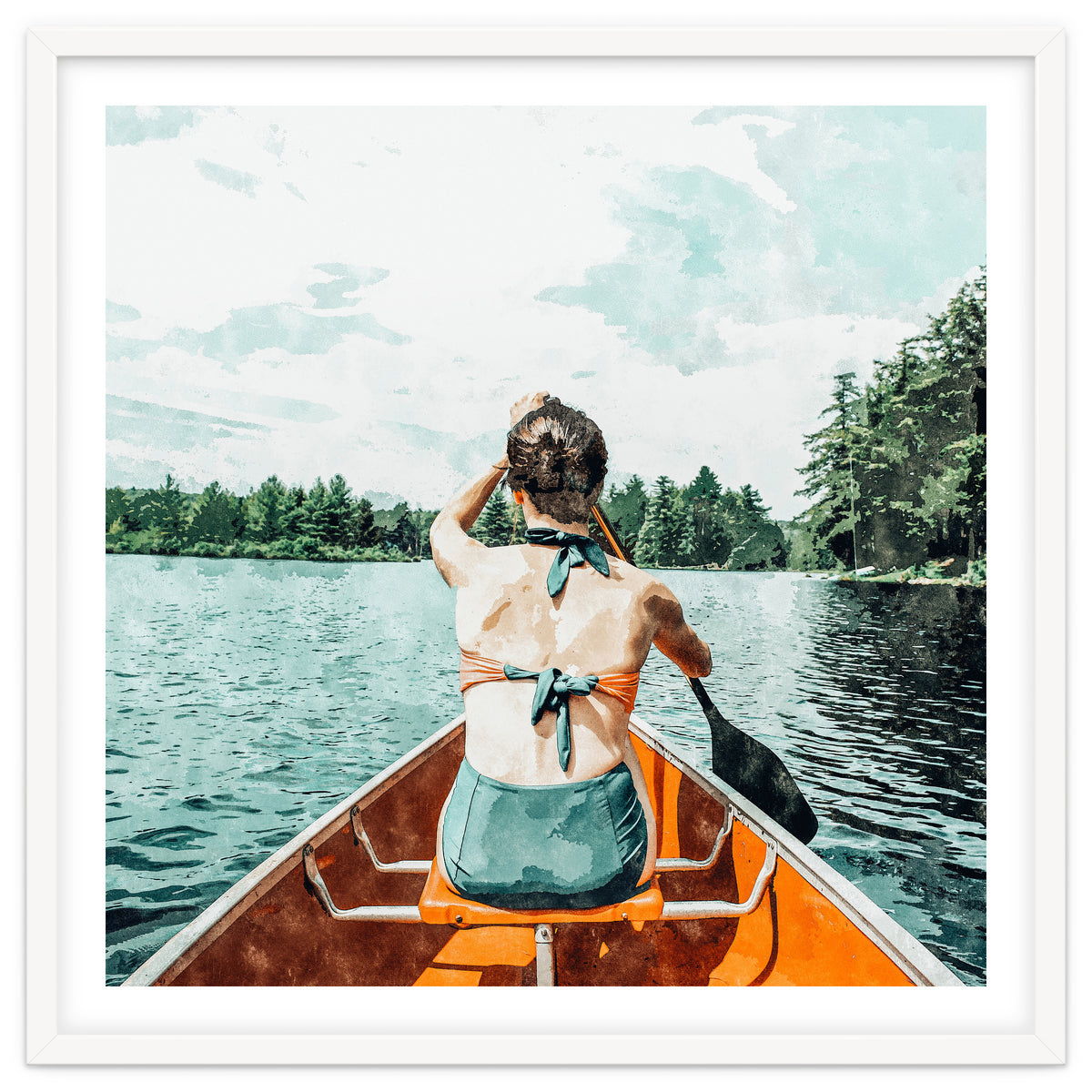 Row Your Own Boat | Woman Empowerment Confidence Painting | Positive Growth Mindset Boho Adventure