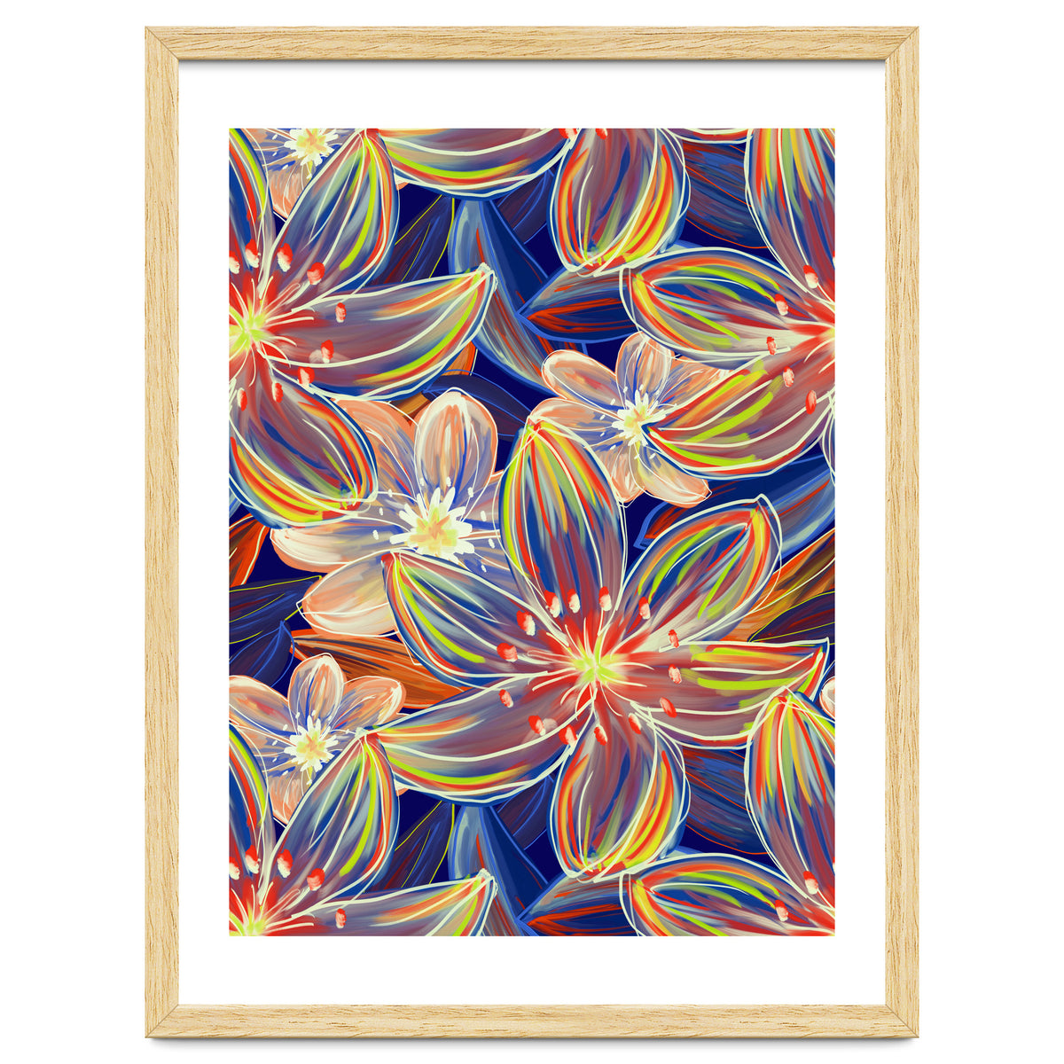 Fluo Bloom Orange & Blue