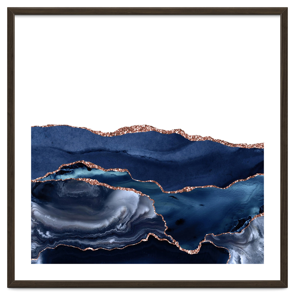 Navy & Rose Gold Agate Texture 21