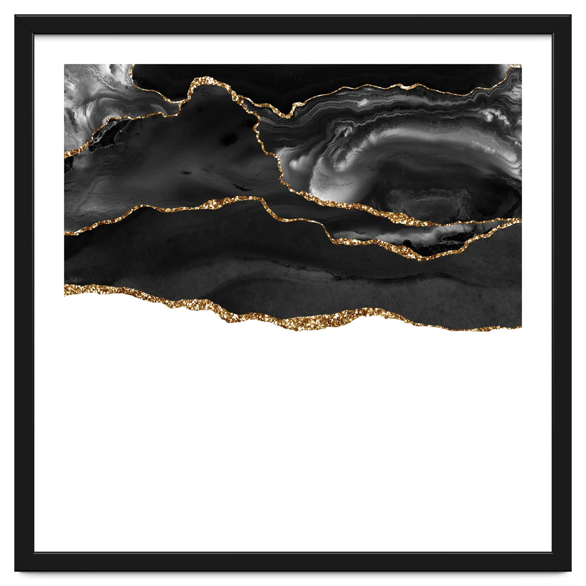 Black & Gold Agate Texture 05