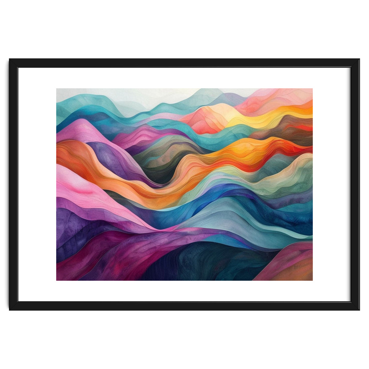 Colorful Abstract Wavy Landscape