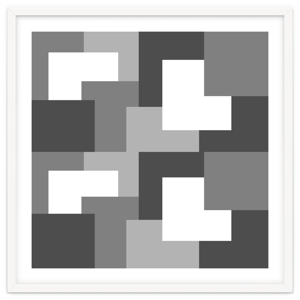Grey Abstract Square Tiles