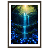 Ethereal Blue Waterfall: Magical Forest Oasis thumbnail