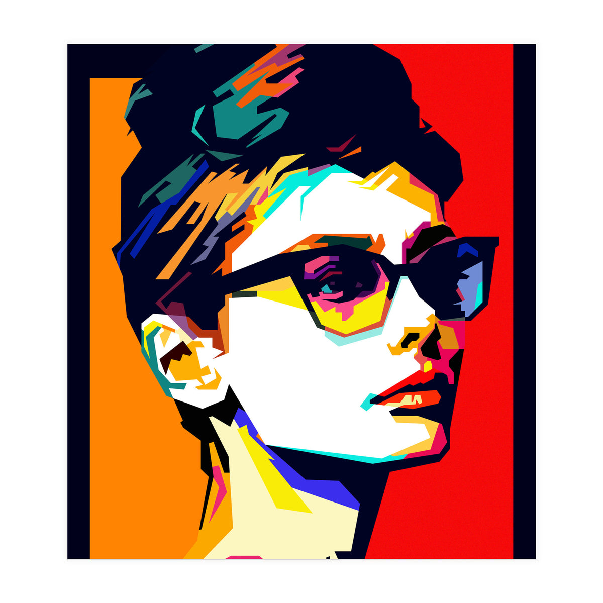 Audrey Hepburn Hollywood Star Pop Art WPAP (Print Only)