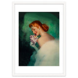 Portrait Of A Pinup Bride In White Dress And A Flower Boukuet thumbnail