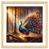 Majestic Peacock In Enchanted Forest