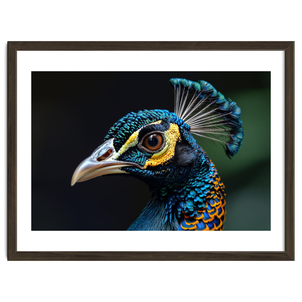 Close-up of a Peacock’s Head