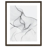 Abstract Black And White Flowing Lines Organic Form thumbnail