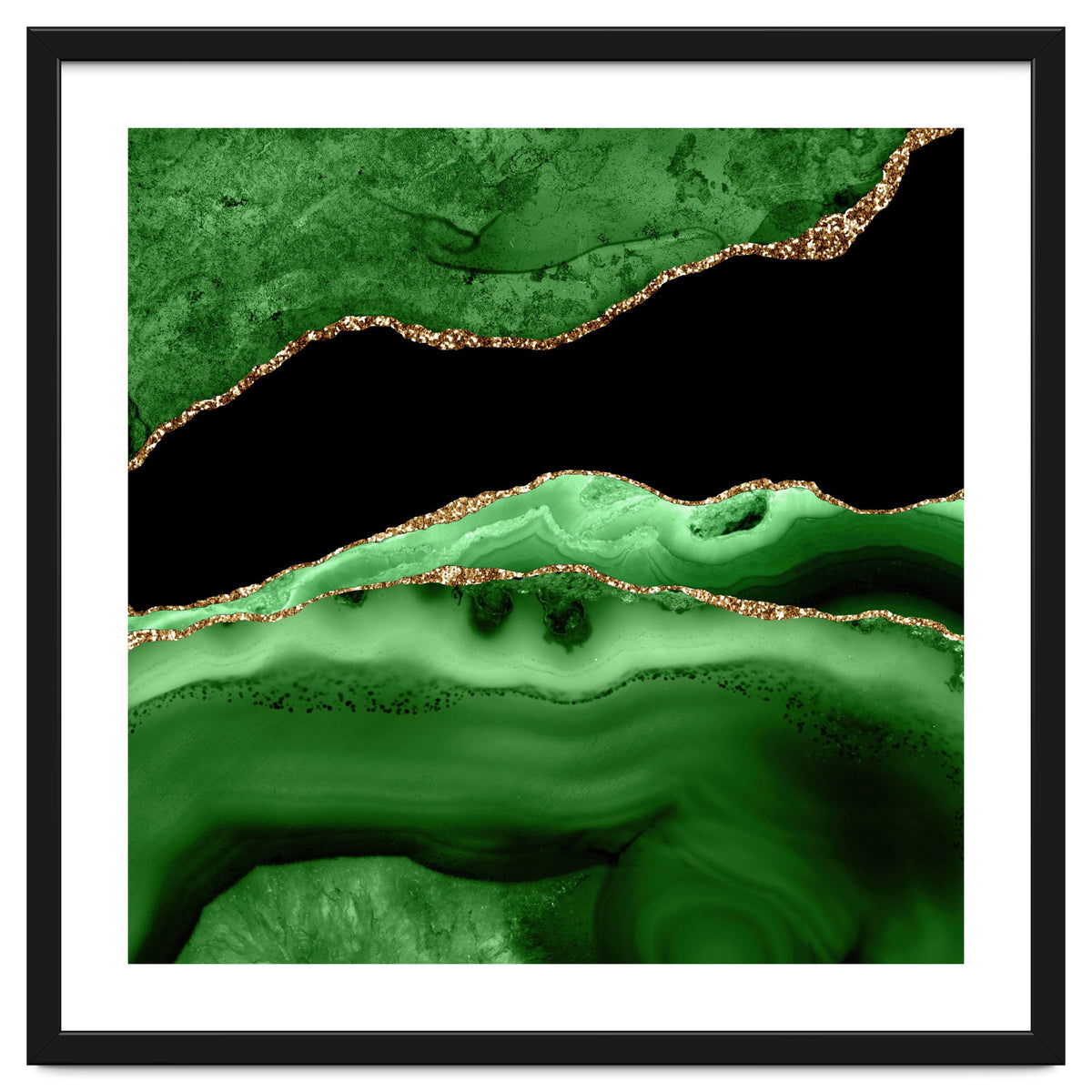 Green & Gold Agate Texture 13