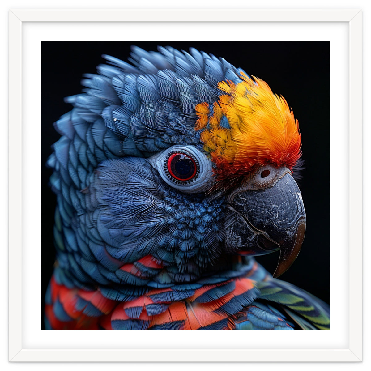 Close Up Vibrant Parrot Eye
