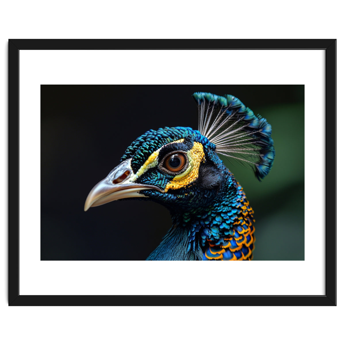 Close-up of a Peacock’s Head