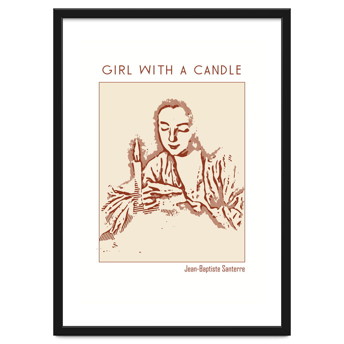 Girl With A Candle – Jean Baptiste Santerre