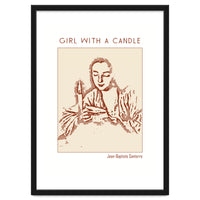 Girl With A Candle – Jean Baptiste Santerre