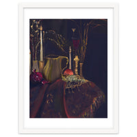 Dark Baroque Table still life moody still life oils