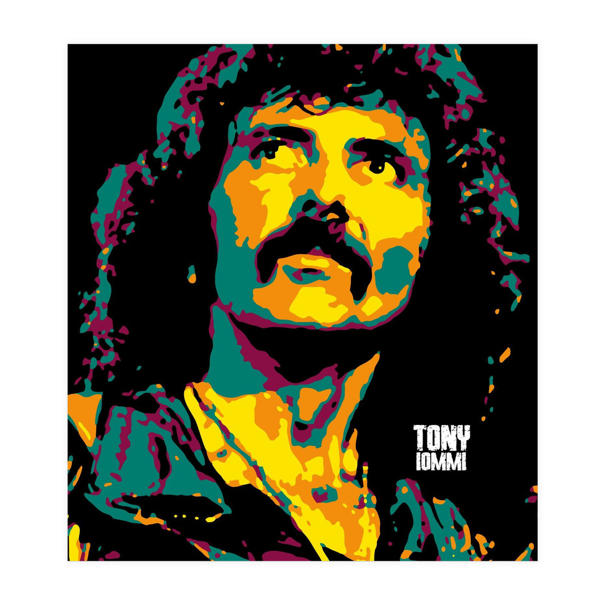 Tony Iommi Portrait Pop Art (Print Only)