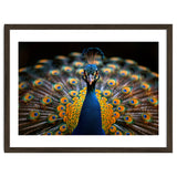 Close Up Peacock Displaying Its Feathers thumbnail