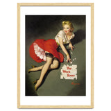 Pinup Sexy Girl Posing In Red Dress thumbnail