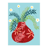 Sunny Side Up Flower Pot, Floral Odd Quirky Imperfect Whimsical Unique, Eclectic Bohemian Strange Polka Dots Maximalist (Print Only) thumbnail