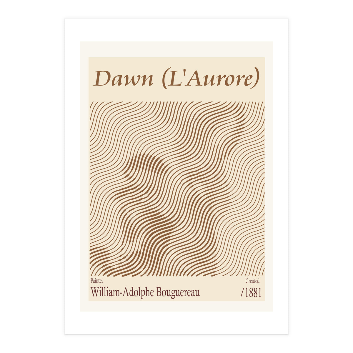 Dawn (l'aurore) – William Adolphe Bouguereau 1881 (Print Only)