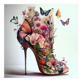 Floral Stiletto With Butterflies (Print Only) thumbnail