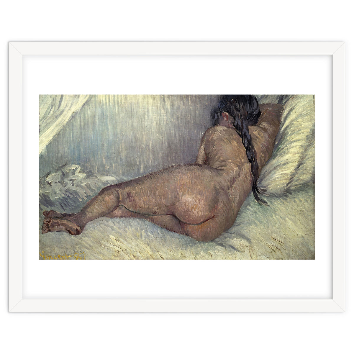Dutch school. Naked woman. 1887. Oil on canvas (38 x 61 cm). Paris, private collection.